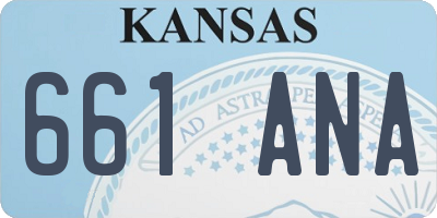 KS license plate 661ANA