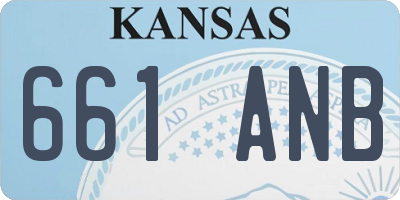 KS license plate 661ANB