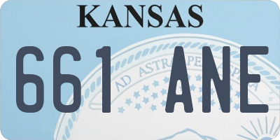 KS license plate 661ANE