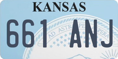 KS license plate 661ANJ