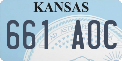 KS license plate 661AOC