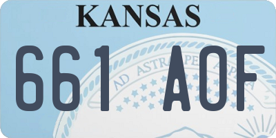 KS license plate 661AOF