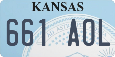KS license plate 661AOL