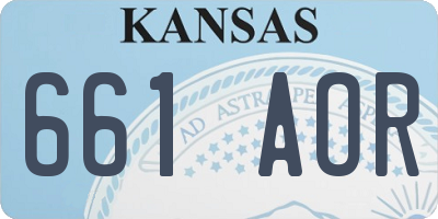 KS license plate 661AOR