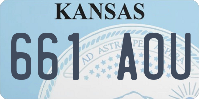 KS license plate 661AOU