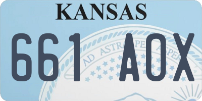 KS license plate 661AOX