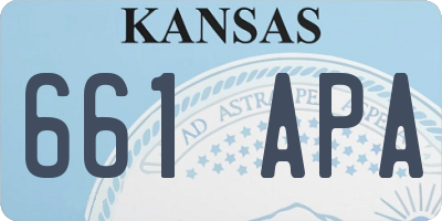 KS license plate 661APA