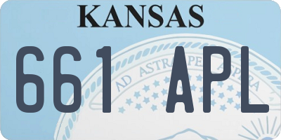 KS license plate 661APL