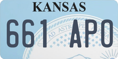 KS license plate 661APO