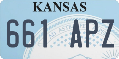 KS license plate 661APZ