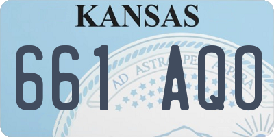 KS license plate 661AQO
