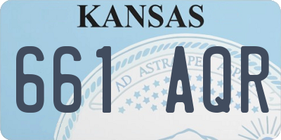 KS license plate 661AQR