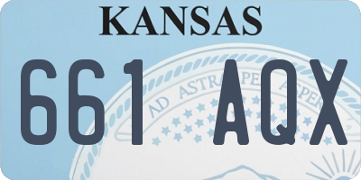 KS license plate 661AQX