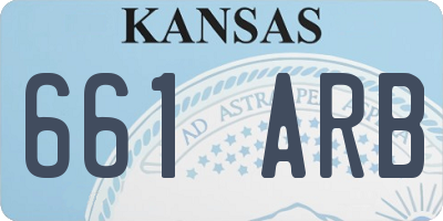 KS license plate 661ARB