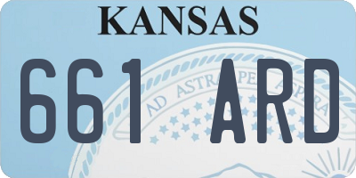 KS license plate 661ARD