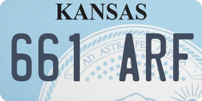 KS license plate 661ARF