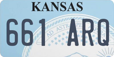 KS license plate 661ARQ