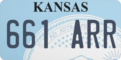 KS license plate 661ARR