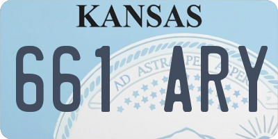 KS license plate 661ARY