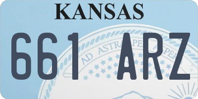 KS license plate 661ARZ