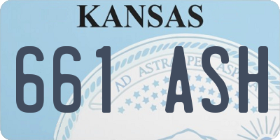 KS license plate 661ASH