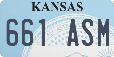 KS license plate 661ASM