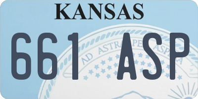 KS license plate 661ASP