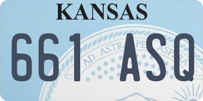 KS license plate 661ASQ