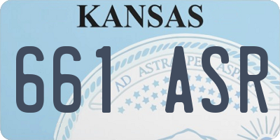 KS license plate 661ASR