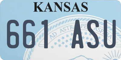 KS license plate 661ASU
