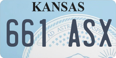 KS license plate 661ASX