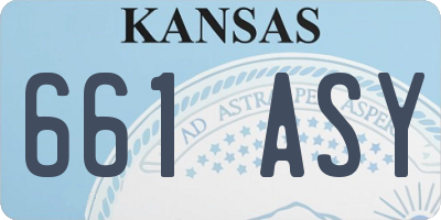 KS license plate 661ASY