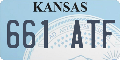 KS license plate 661ATF