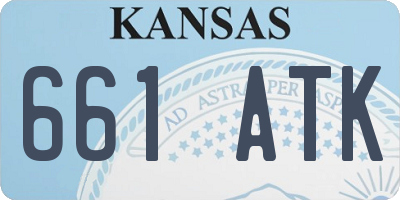 KS license plate 661ATK