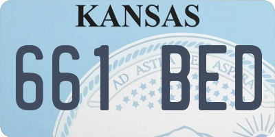 KS license plate 661BED