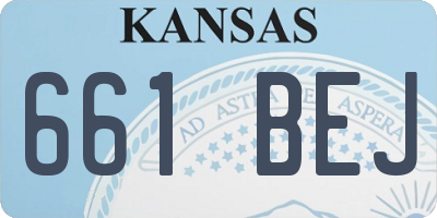 KS license plate 661BEJ