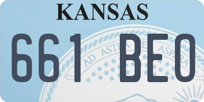 KS license plate 661BEO