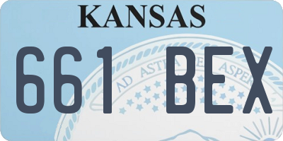 KS license plate 661BEX