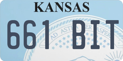 KS license plate 661BIT