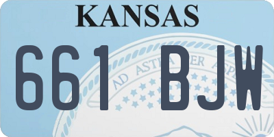 KS license plate 661BJW