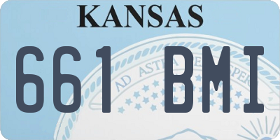 KS license plate 661BMI