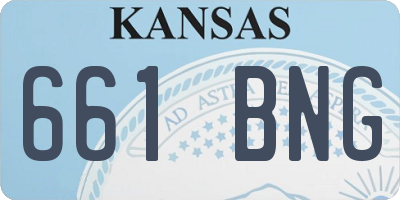 KS license plate 661BNG