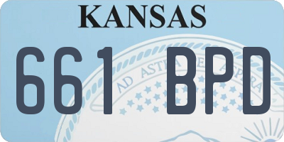 KS license plate 661BPD