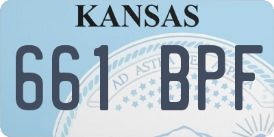 KS license plate 661BPF