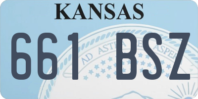 KS license plate 661BSZ