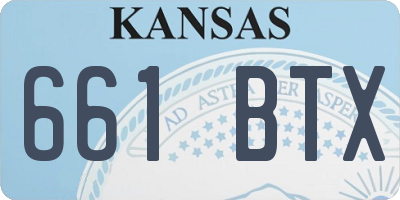 KS license plate 661BTX