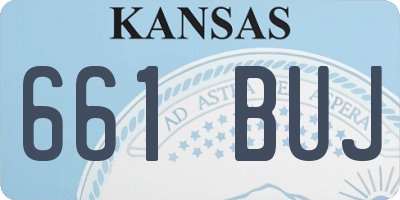 KS license plate 661BUJ