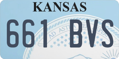 KS license plate 661BVS