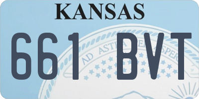 KS license plate 661BVT