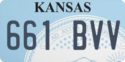 KS license plate 661BVV